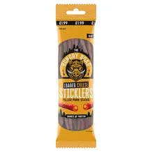 The Hungry Boar Loaded Cheese Sticklers Filled Pork Sticks 50g